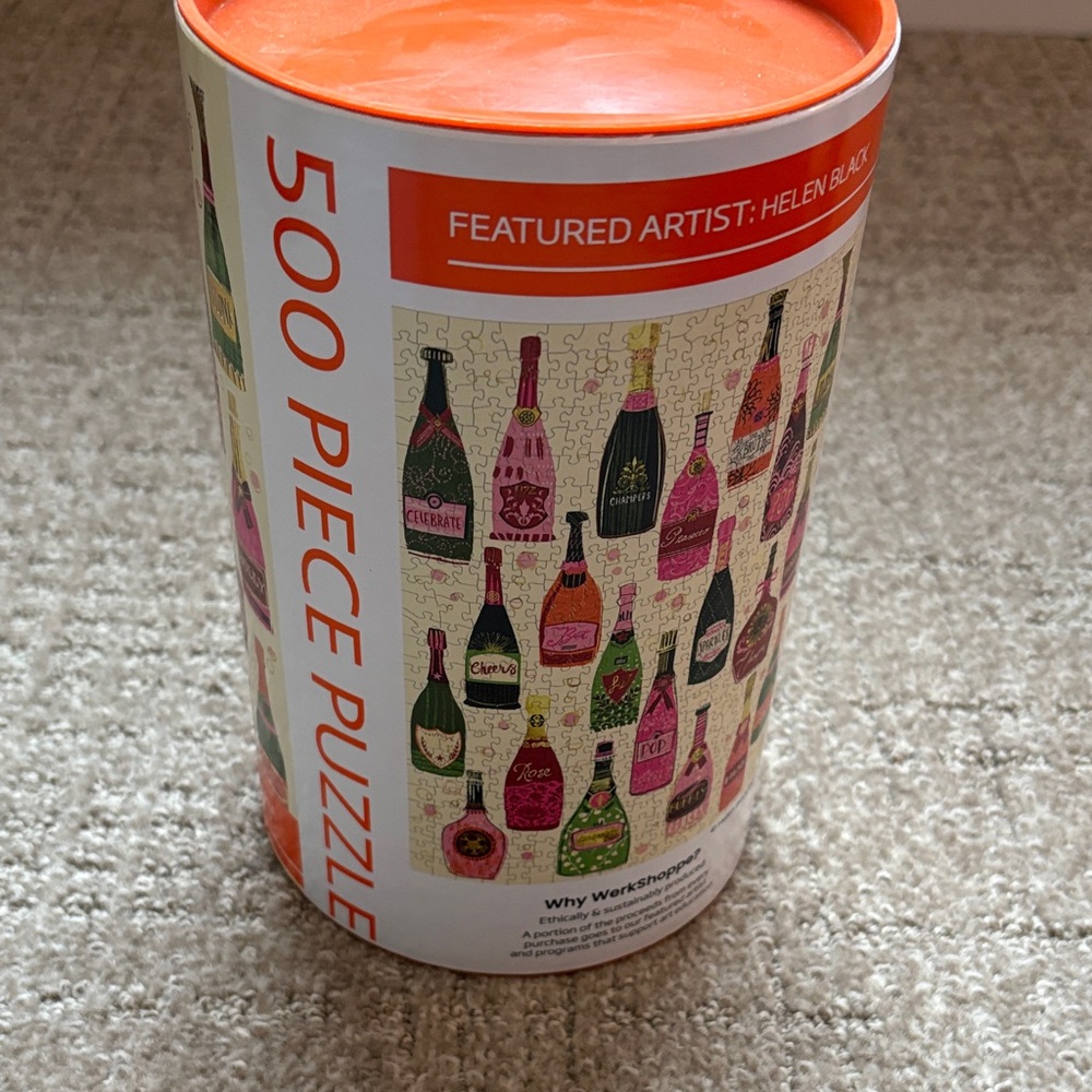 500 Piece Puzzle with Colorful Bottles